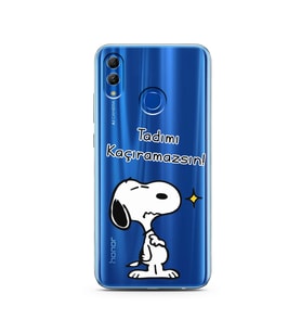 Snoopy Tasarımlı Süper Şeffaf Silikon Telefon Kılıfı Huawei Honor 10 Lite 