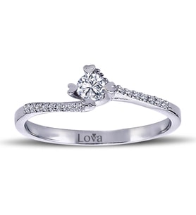 Lova Toplam 0,20 Karat Pırlanta Tektaş Yüzük - 1070048