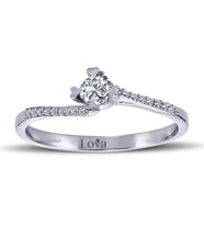 Lova Toplam 0,20 Karat Pırlanta Tektaş Yüzük - 1070048