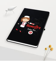 BK Gift Kişiye Özel Hemşire Temalı Siyah Defter - 5