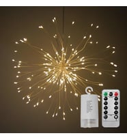 CajuArt Pilli Kumandalı Buket Peri Led Işık Yılbaşı Dekor Lamba  Parti Efekt Led (Sarı)