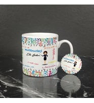 Matematikçi Kupa Bardak ve Anahtarlık Set