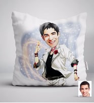 BK Gift Kişiye Özel Bay Karikatürlü Beyaz Yastık-34