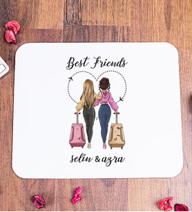 Best Friends İki İsimli Kişiye Özel Mouse Pad