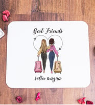 Best Friends İki İsimli Kişiye Özel Mouse Pad