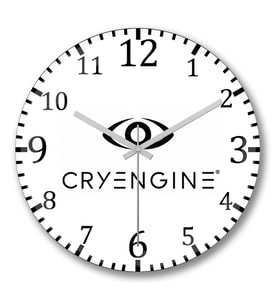 Cryengine Duvar Saati Bombeli Gercek Cam