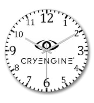 Cryengine Duvar Saati Bombeli Gercek Cam