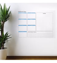 Haftalık Planlayıcı Manyetik Duvar Stickerı Takvim 100 cm x 60 cm (Karışık)