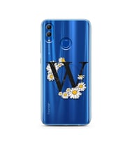 Papatya Harf Tasarım Süper Şeffaf Silikon Telefon Kılıfı Huawei Honor 10 Lite W-