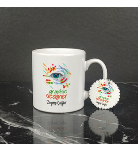 Graphic Designer Kupa Bardak ve Anahtarlık Set 001