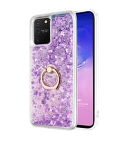 Microsonic Samsung Galaxy S10 Lite Kılıf Glitter Liquid Holder Mor