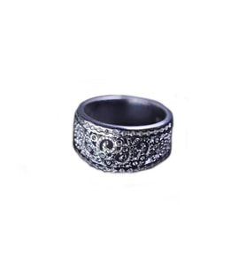 Açık Halka Hollow Flowers Yüzük Gümüş Kaplama Boyutu Ayarlanabilir. 9 (49mm)