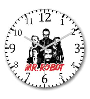 Mr Robot Duvar Saati Bombeli Gercek Cam