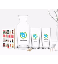 BK Gift Kişiye Özel Renkli Baskılı Tekirdağ Tasarımlı Turistik İkili Rakı Bardağı Karaf ve Cep Kitabı Hediye Seti-1 (Model 1)