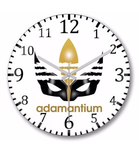 Adamantium  Duvar Saati Bombeli Gercek Cam