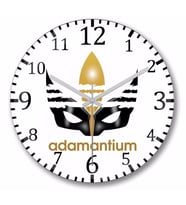 Adamantium  Duvar Saati Bombeli Gercek Cam