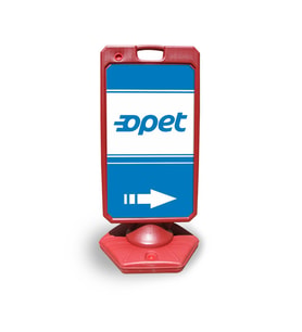 Opet   Reklam ve Yönlendirme Uyari Dubasi A Tabela Kırmızı