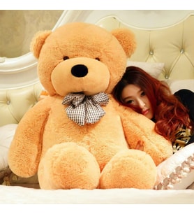 140 cm  Açık Kahverengi Peluş Ayı (Orjinal Peluş Yüzey)