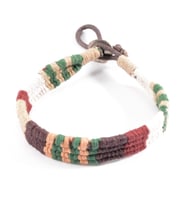Bordo Örgü Peru Bileklik