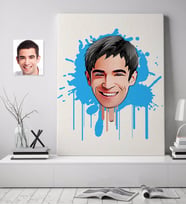 BK Gift Kişiye Özel Erkek Karikatürlü Kanvas Tablo (70x100cm.) 31