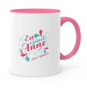 BK Gift Kişiye Özel En Güzel Anne Pembe Kupa Bardak  1