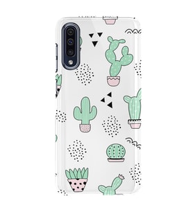 Kılıfland Samsung Galaxy A70 Kılıf Silikon Resimli Kapak Cactus Pattern Stok 901