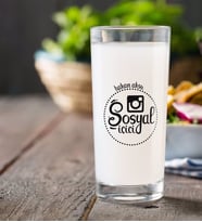 BK Gift Kişiye Özel Renkli Baskılı Sosyal İçici Rakı Bardağı-4 (Beyaz)
