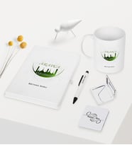 BK Gift Kişiye Özel Arapça Öğretmeni Temalı Beyaz Defter Kalem Kupa Ayna Seti - 1