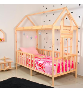 Montessori Yatak Çocuk 90X190 Karyola Bebek Beşik Oyun Alanı