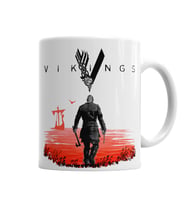 Vikings Ragnar Lothbrok Kupa Bardak Porselen