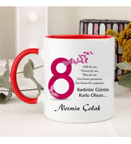 8 Mart Dünya Kadınlar Gününe Özel Kupa (Beyaz)