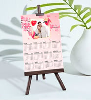 BK Gift Kişiye Özel 15x21 cm Fotoğraf Kartlı Şövaleli 2024 Takvim -10 (Beyaz)