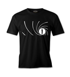 James Bond - Never Say Never Siyah Erkek Tshirt