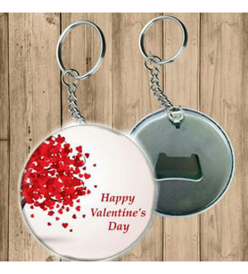 Happy Valentine Anahtarlık - Açacaklı Anahtarlık