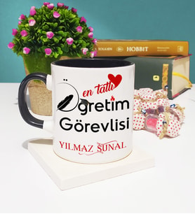 Mesajlı Öğretim Görevlisi Kupa Bardak Siyah