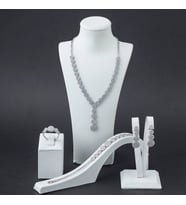 925 Ayar Gümüş Zirkon Taşlı Yuvarlak Model Set