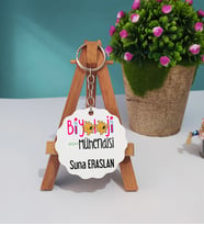 Biyoloji Mühendisi Ahşap Anahtarlık