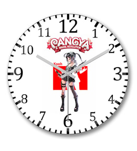 PangYa Brasil Revolution Kooh Duvar Saati Bombeli Gercek Cam