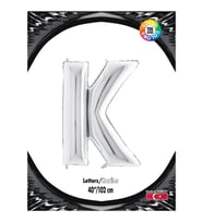 K Harf Kikajoy Gümüş Folyo Balon 102 cm (40 inch)