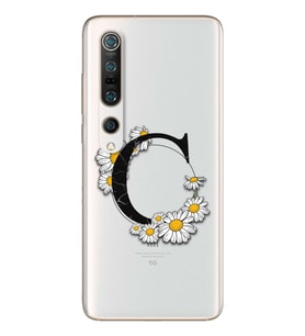 Papatya Harf Tasarım Süper Şeffaf Silikon Telefon Kılıfı Xiomai Mi10-pro C-Harfi