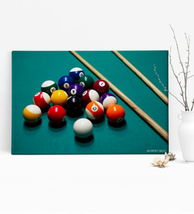 BK Gift Kişiye Özel Bilardo Temalı Kanvas Tablo (50x70cm.) 3