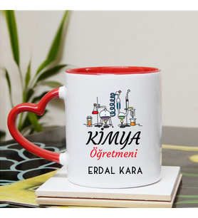 Kimya Öğretmeni Kupa Bardağı Kalpli