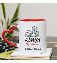 Kimya Öğretmeni Kupa Bardağı Kalpli