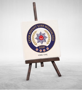 BK Gift Kişiye Özel Mesleki Polis Çevik Kuvvet Şovaleli Doğal Taş  2