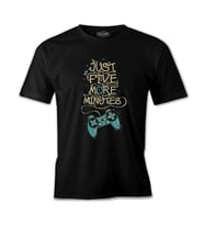 Just Five More Minutes Siyah Erkek Tshirt