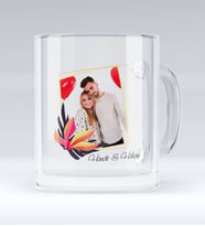BK Gift Kişiye Özel İsimli Fotoğraflı Cam Kupa Bardak-27 (Beyaz)