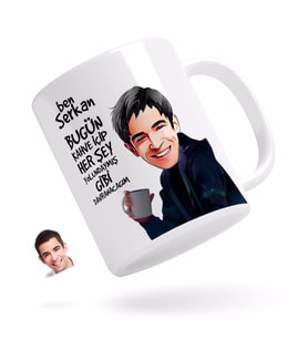 BK Gift Kişiye Özel Erkek Her Şey Yolundaymış Gibi Karikatürlü Beyaz Kupa Bardak-4