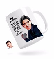 BK Gift Kişiye Özel Erkek Her Şey Yolundaymış Gibi Karikatürlü Beyaz Kupa Bardak-4
