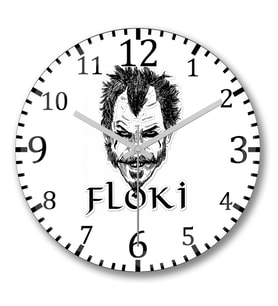 Floki De Vikings Duvar Saati Bombeli Gercek Cam