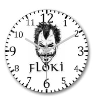 Floki De Vikings Duvar Saati Bombeli Gercek Cam